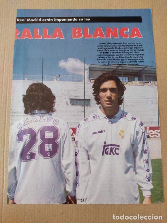Sammelleidenschaft Sport: GARCIA CALVO FERNANDO SANZ REAL MADRID TIPO POSTER 1 PAG REVISTA DON BAL&Oacute;N A&Ntilde;OS 90 + REPORTAJE