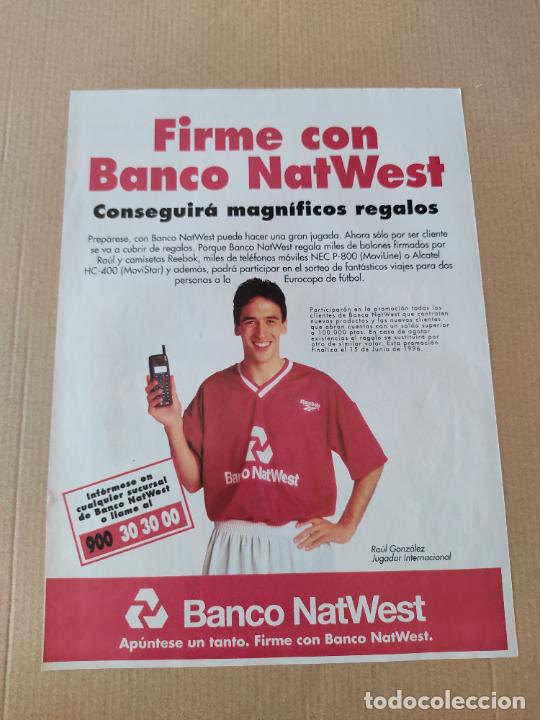 Sammelleidenschaft Sport: RAUL PUBLICIDAD BANCO NATWEST GARCIA CALVO FERNANDO SANZ REAL MADRID POSTER 1 PAG REVISTA DON BAL&Oacute;N
