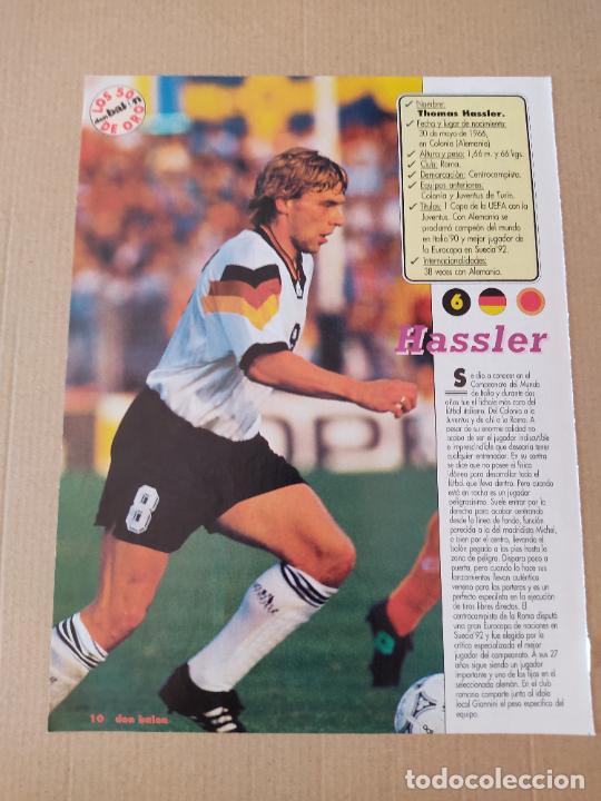Sammelleidenschaft Sport: THOMAS HASSLER ALEMANIA ALISTAIR MCCOIST ESCOCIA DOBLE REPORTAJE TIPO POSTER 1 PAG REVISTA DON BALON