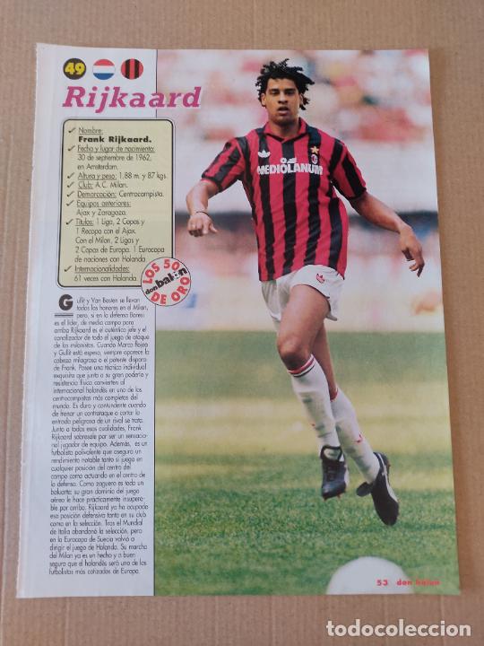 Sammelleidenschaft Sport: FRANK RIJKAARD MILAN BOLI OLYMPIQUE MARSELLA DOBLE REPORTAJE TIPO POSTER 1 PAG REVISTA DON BALON