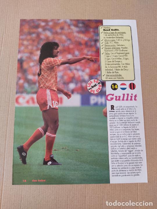 Sammelleidenschaft Sport: RUUD GULLIT HOLANDA JEAN-PIERRE PAPIN MILAN DOBLE REPORTAJE TIPO POSTER 1 PAG REVISTA DON BALON