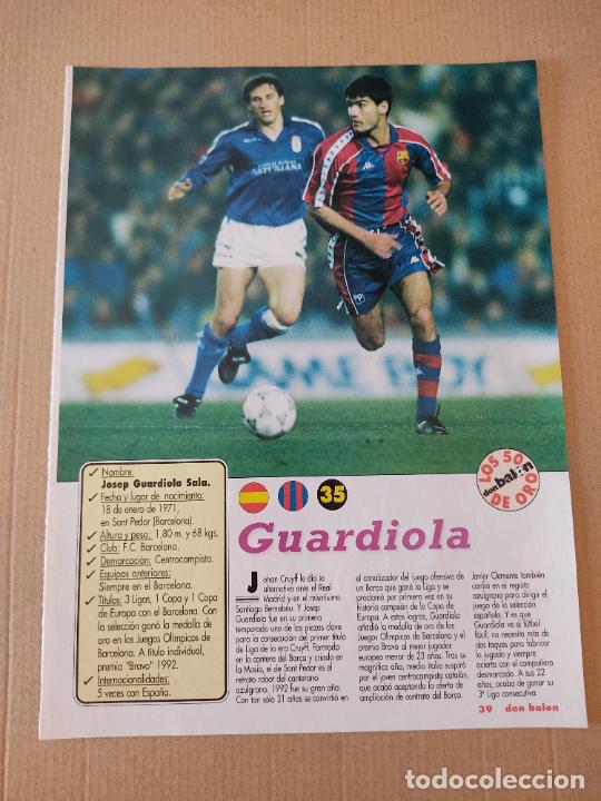 Collectionnisme sportif: GUARDIOLA BARCELONA BAR&Ccedil;A LUBO PENEV VALENCIA DOBLE REPORTAJE TIPO POSTER 1 PAG REVISTA DON BALON