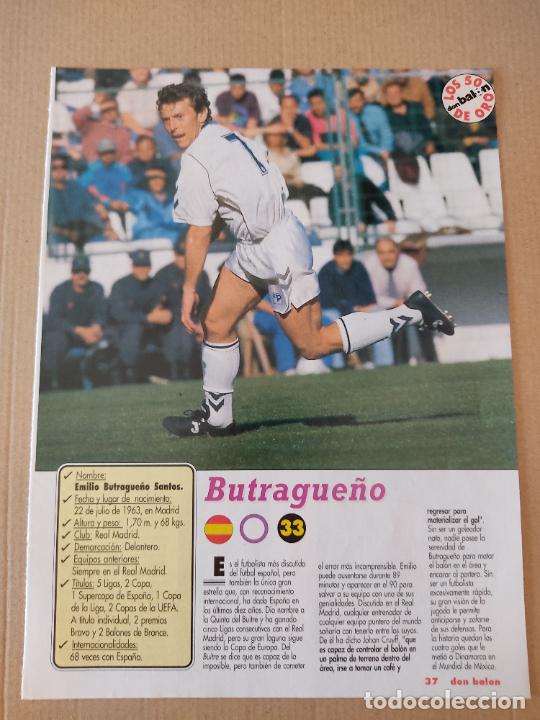 Sammelleidenschaft Sport: EMILIO BUTRAGUE&Ntilde;O REAL MADRID ZUBIZARRETA BAR&Ccedil;A DOBLE REPORTAJE TIPO POSTER 1 PAG REVISTA DON BALON