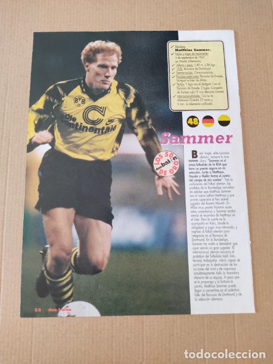 Sammelleidenschaft Sport: MATTHIAS SAMMER BORUSSIA DORTMUND SIGNORI LAZIO DOBLE REPORTAJE TIPO POSTER 1 PAG REVISTA DON BALON