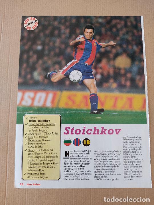 Sammelleidenschaft Sport: STOICHKOV BARCELONA CHAPUISAT BORUSSIA DORTMUND DOBLE REPORTAJE TIPO POSTER 1 PAG REVISTA DON BALON