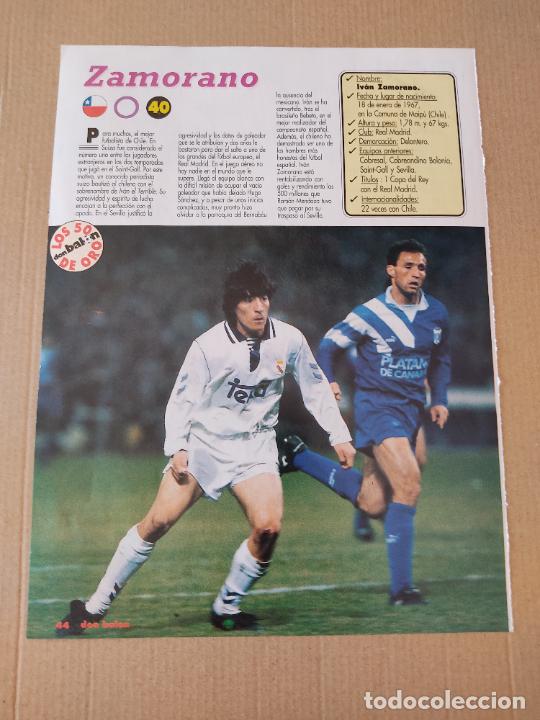 Sammelleidenschaft Sport: ZAMORANO REAL MADRID ANDREAS MOLLER JUVENTUS DOBLE REPORTAJE TIPO POSTER 1 PAG REVISTA DON BALON