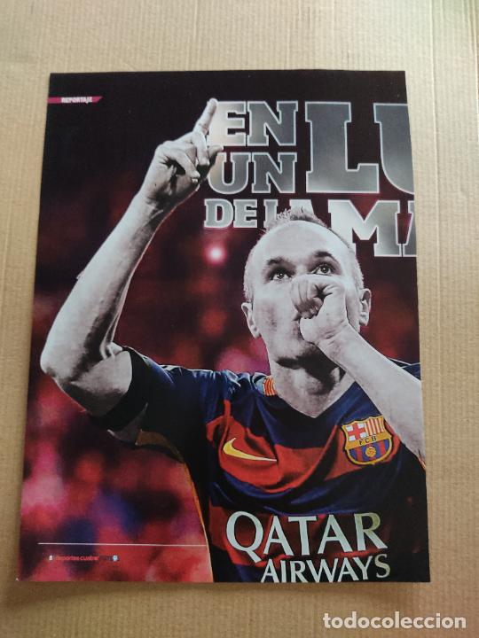 Collezionismo sportivo: ANDRES INIESTA BARCELONA BAR&Ccedil;A TIPO POSTER 1 PAG REVISTA DEPORTES CUATRO
