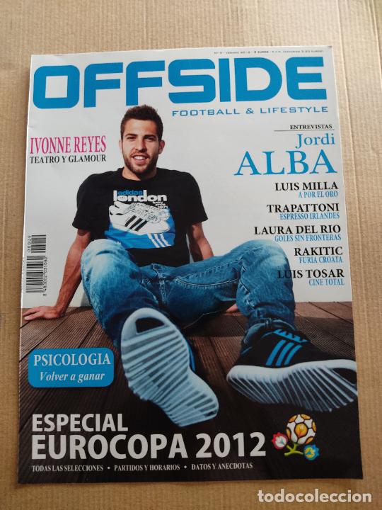 Collezionismo sportivo: JORDI ALBA BARCELONA BAR&Ccedil;A TIPO POSTER PORTADA 1 PAG REVISTA OFFSIDE A&Ntilde;O 2012 + PUBLICIDAD MESSI CR7
