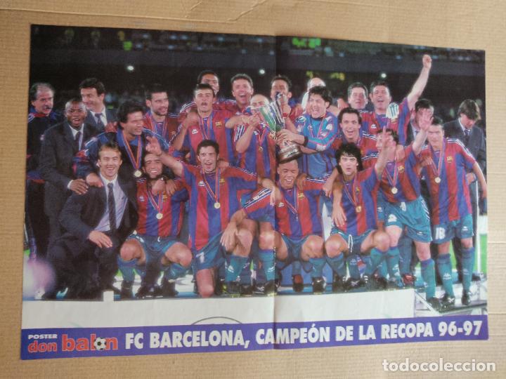 Collezionismo sportivo: P&Oacute;STER 2 P&Aacute;GINAS BAR&Ccedil;A 1996-1997 BARCELONA CAMPEON RECOPA 96-97 REVISTA DON BAL&Oacute;N ROOKIE RONALDO