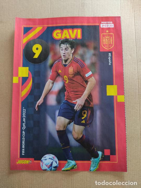 Collezionismo sportivo: GAVI ESPA&Ntilde;A SELECCION ESPA&Ntilde;A MUNDIAL QATAR 2022 P&Oacute;STER 1 P&Aacute;G REVISTA JUG&Oacute;N WORLD CUP 22