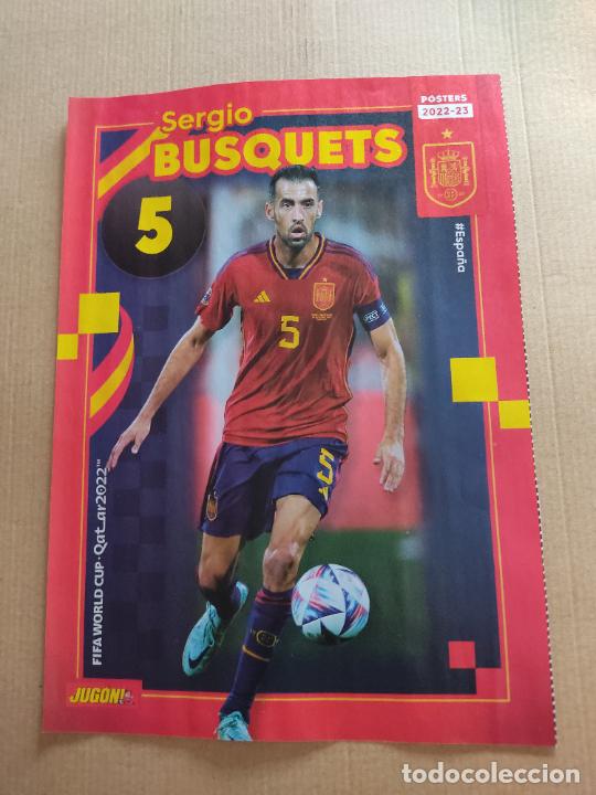 Collezionismo sportivo: BUSQUETS UNAI SIMON ESPA&Ntilde;A SELECCION ESPA&Ntilde;A MUNDIAL QATAR 2022 DOBLE P&Oacute;STER 1 P&Aacute;G REVISTA JUG&Oacute;N