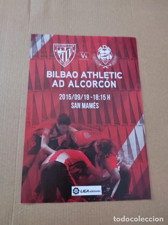 Collezionismo sportivo: PUBLICIDAD PARTIDO BILBAO ATHLETIC ALCORCON SAN MAMES 2015-2016 REVISTA AUGSBURGO PLANTILLA EQUIPO