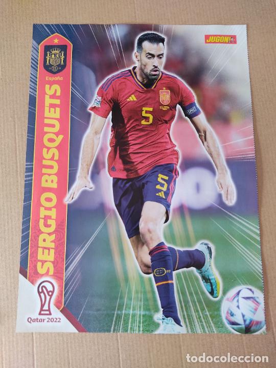 Collezionismo sportivo: BUSQUETS SARABIA ESPA&Ntilde;A SELECCION ESPA&Ntilde;OLA MUNDIAL QATAR 2022 DOBLE P&Oacute;STER 1 P&Aacute;G REVISTA JUG&Oacute;N