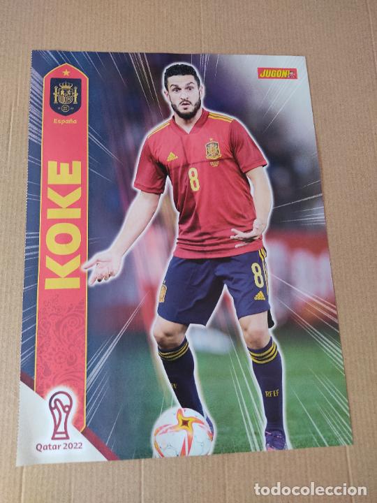 Collezionismo sportivo: KOKE DANI CARVAJAL ESPA&Ntilde;A SELECCION ESPA&Ntilde;OLA MUNDIAL QATAR 2022 DOBLE P&Oacute;STER 1 P&Aacute;G REVISTA JUG&Oacute;N