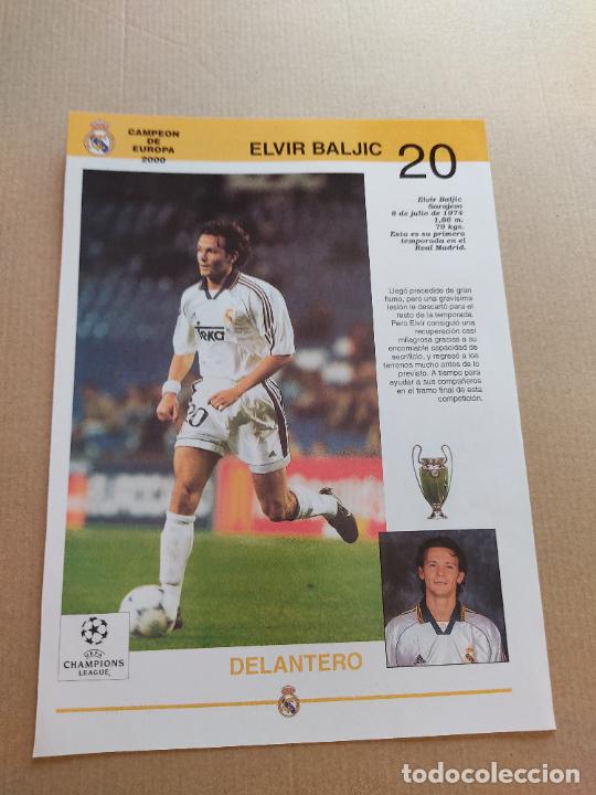 Collezionismo sportivo: ELVIR BALJIC BALIC PERICA OGNJENOVIC REAL MADRID CAMPEON EUROPA 2000 DOBLE TIPO POSTER 1 PAG