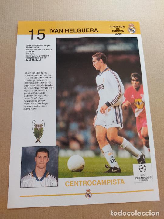 Collezionismo sportivo: IV&Aacute;N HELGUERA JAVIER DORADO REAL MADRID CAMPEON EUROPA 2000 DOBLE TIPO POSTER 1 PAG