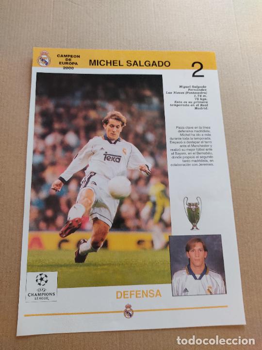 Collezionismo sportivo: MICHEL SALGADO GEREMI SORELE REAL MADRID CAMPEON EUROPA 2000 DOBLE TIPO POSTER 1 PAG