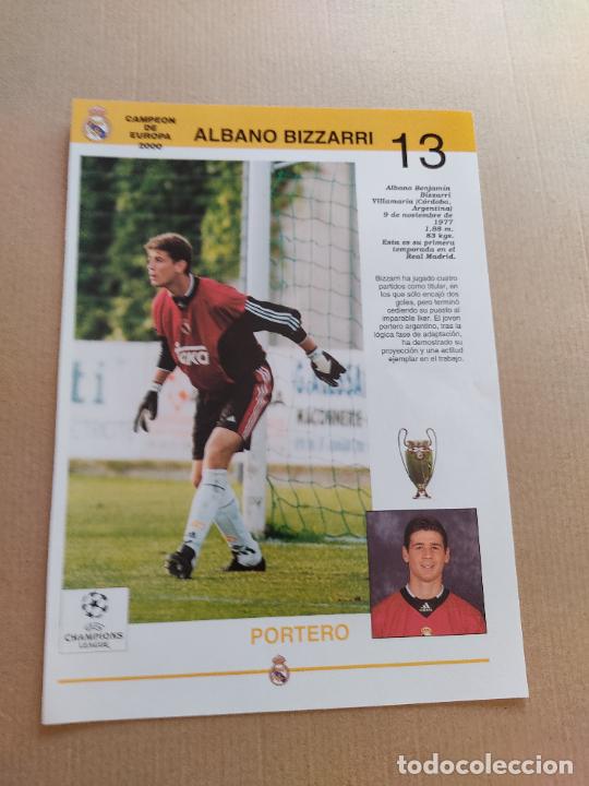 Collezionismo sportivo: ALBANO BIZZARRI BIZARRI BODO ILLGNER REAL MADRID CAMPEON EUROPA 2000 DOBLE TIPO POSTER 1 PAG
