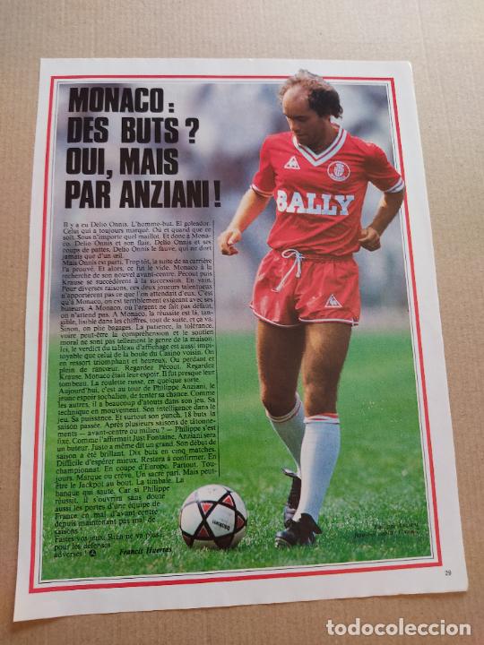 Collezionismo sportivo: PHILIPPE ANZIANI MONACO POSTER 1 PAG REVISTA ONZE FRANCES A&Ntilde;O 1984 + RUBEN UMPIERREZ VICTOR RAMOS