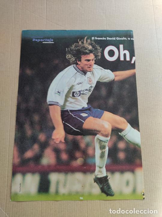Collezionismo sportivo: DAVID GINOLA FRANCIA TOTTENHAM POSTER 1 PAG REVISTA DON BALON A&Ntilde;OS 90 PAUL OKON HELMER PATRICE LOKO
