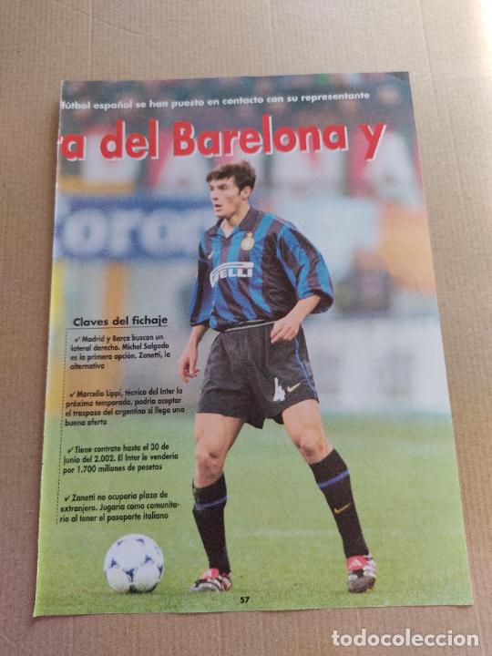 Collezionismo sportivo: JAVIER ZANETTI INTER DE MILAN POSTER 1 PAG REVISTA DON BALON A&Ntilde;OS 90 + REPORTAJE