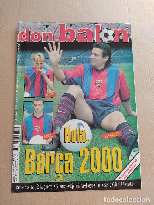 Sammelleidenschaft Sport: JARI LITMANEN BARCELONA BAR&Ccedil;A TIPO POSTER PORTADA 1 PAG REVISTA DON BALON A&Ntilde;OS 90 DEHU SIMAO SABROSA