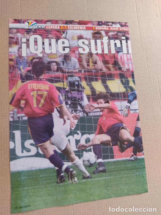 Sammelleidenschaft Sport: JOSEBA ETXEBERRIA MICHEL SALGADO ESPA&Ntilde;A EURO 2000 EUROCOPA POSTER 1 PAG REVISTA DON BALON A&Ntilde;OS 90