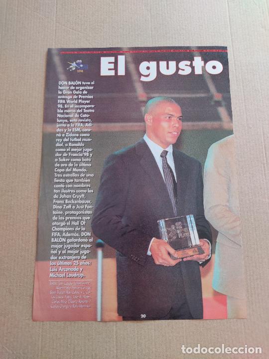 Sammelleidenschaft Sport: RONALDO NAZARIO BRASIL TIPO POSTER 1 PAG REVISTA DON BALON A&Ntilde;OS 90 GALA FIFA WORLD PLAYER