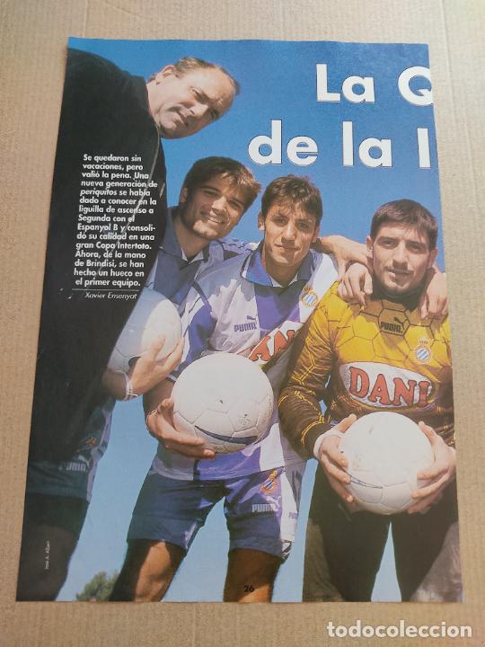 Sammelleidenschaft Sport: PACO FLORES QUIQUE DE LUCAS JOAN CAPDEVILA ARGENSO ESPANYOL POSTER 1 PAG REVISTA DON BALON A&Ntilde;OS 90