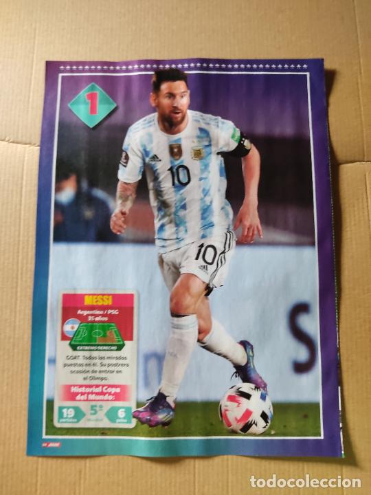 Coleccionismo deportivo: LEO MESSI ARGENTINA POSTER 1 PAG REVISTA JUGON + NEYMAR BRASIL MBAPPE FRANCIA CRISTIANO RONALDO CR7