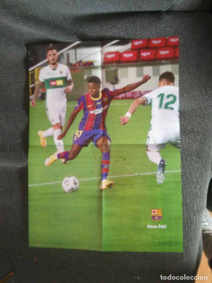 Coleccionismo deportivo: ROOKIE ANSU FATI BARCELONA BAR&Ccedil;A VS JOSAN ELCHE VINICIUS REAL MADRID DOBLE POSTER MIDE 42 X 57 CM