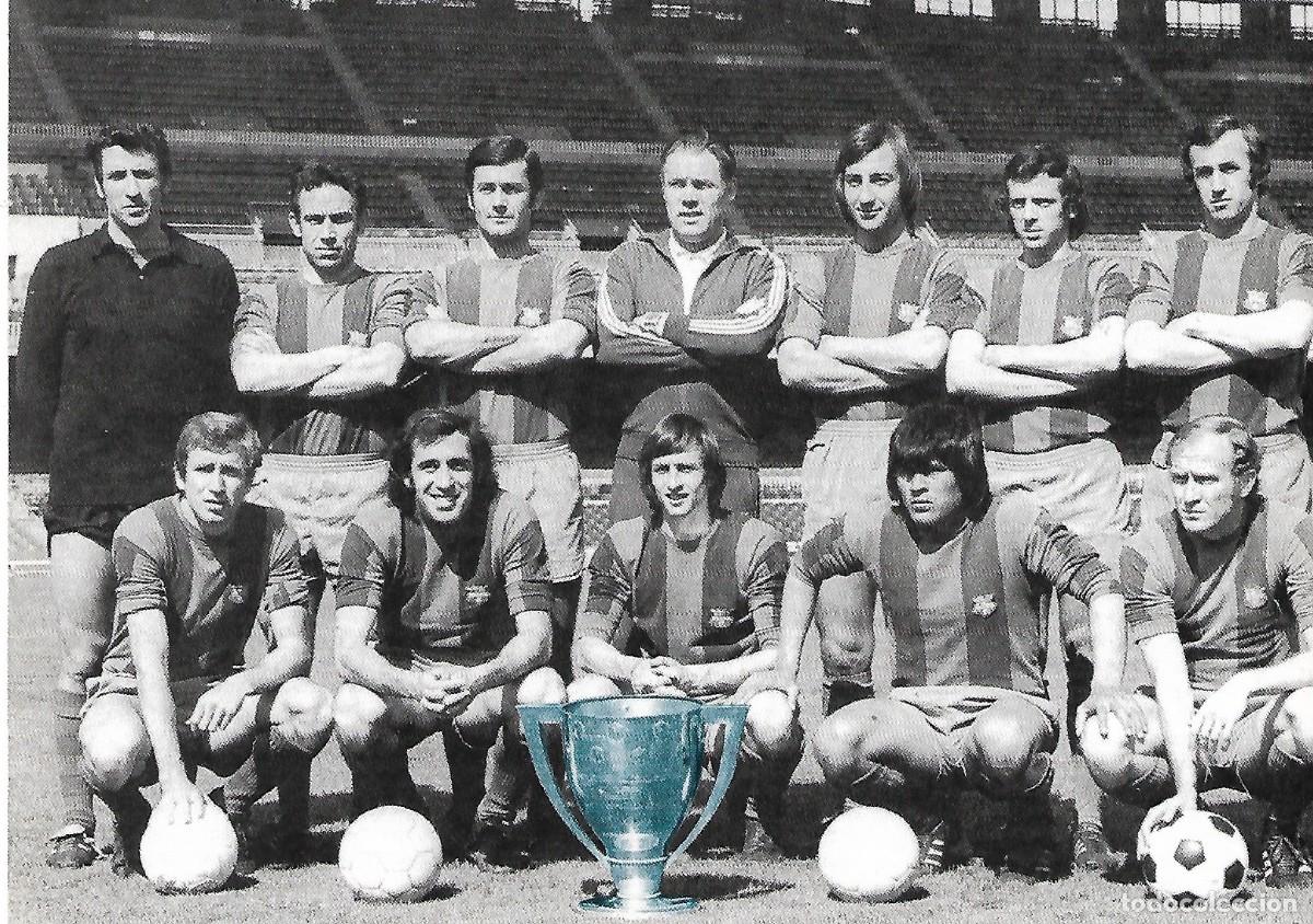 Coleccionismo deportivo: BAR&Ccedil;A: Gran recorte de la temporada 73-74,Campeones de Liga