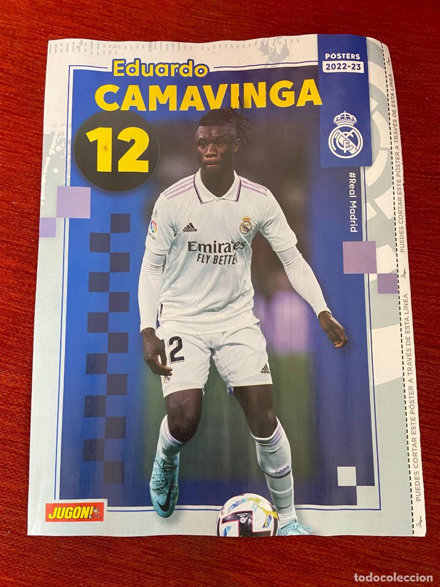 Coleccionismo deportivo: CARTEL POSTER JUGON CAMAVINGA REAL MADRID ISI RAYO VALLECANO TEMPORADA 2022 2023