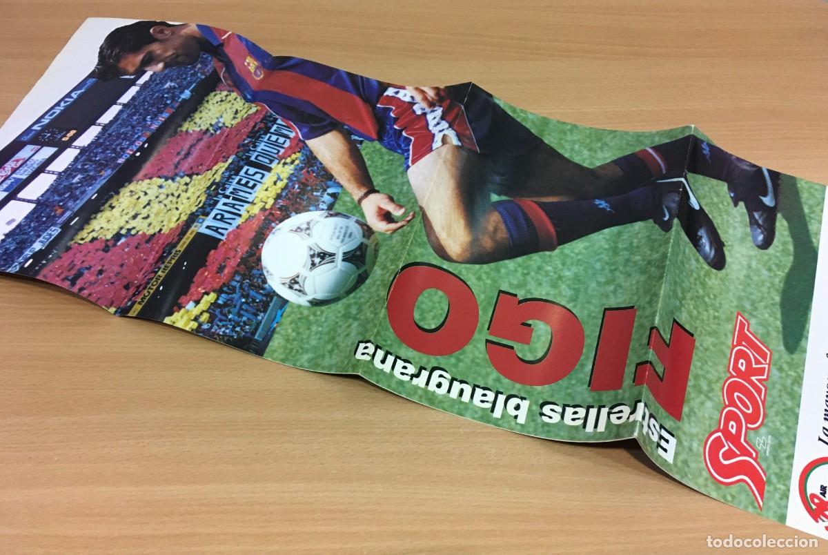 Sammelleidenschaft Sport: ENORME POSTER FC BARCELONA DIARIO SPORT - PRESENTACI&Oacute;N LUIS FIGO (1995) ESTRELLAS BLAUGRANAS