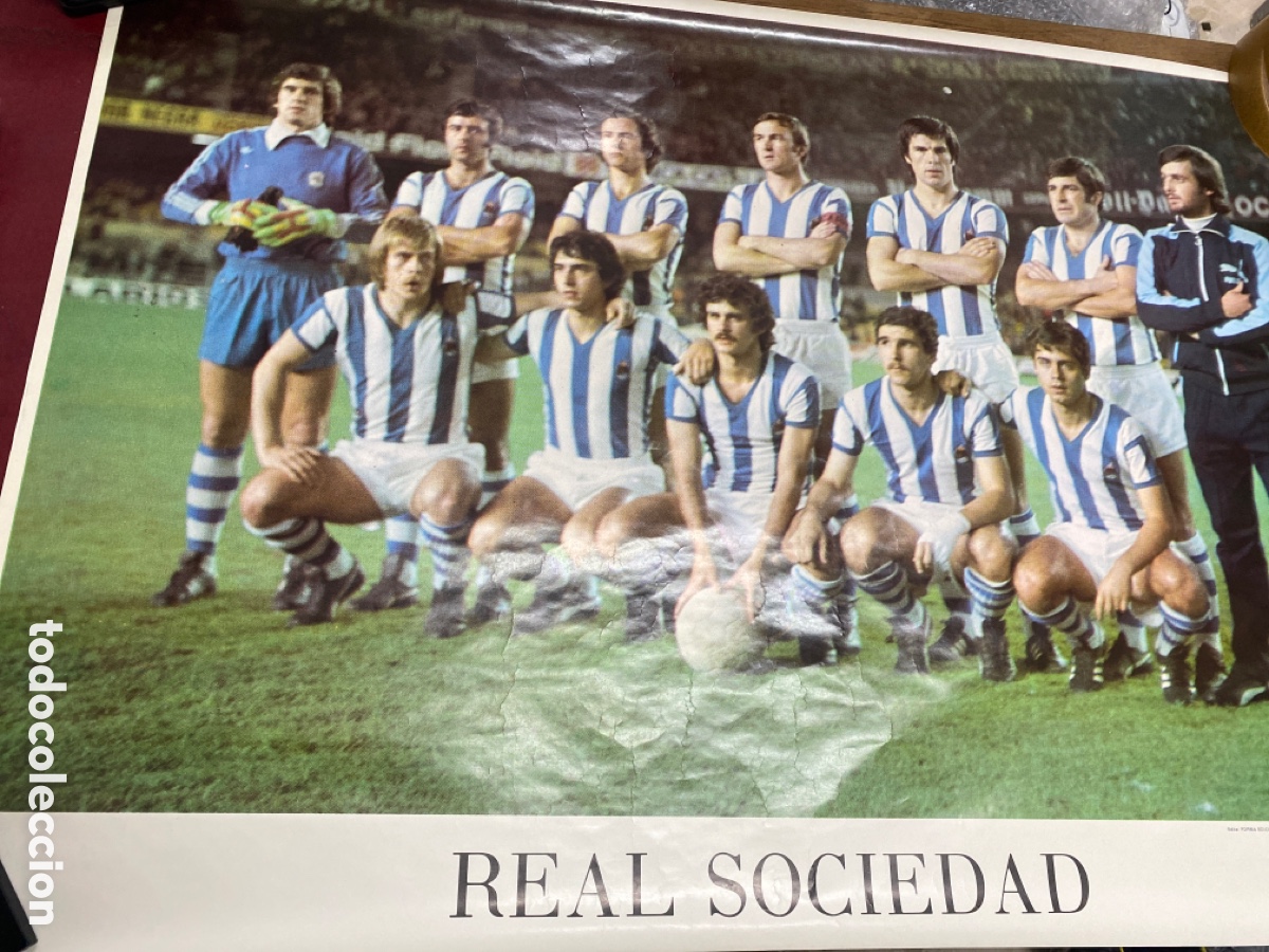 Sammelleidenschaft Sport: POSTER FUTBOL REAL SOCIEDAD FORMA EDICIONES MADRID 1977