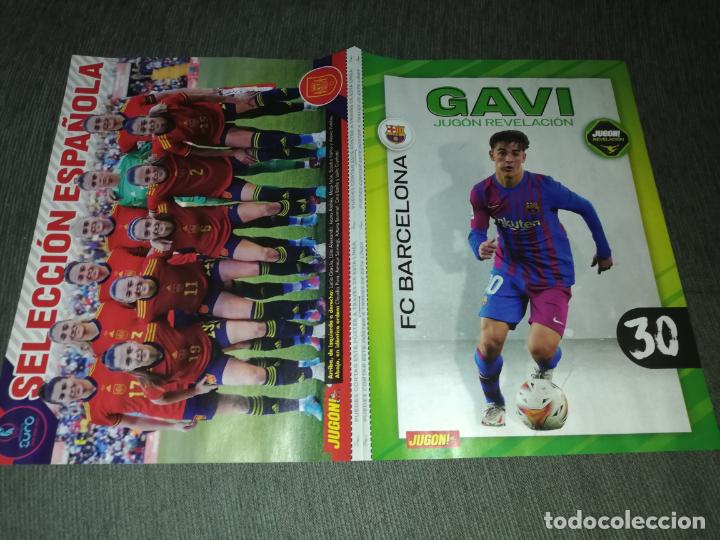 Sammelleidenschaft Sport: POSTER GAVI BARCELONA SELECCION FEMENINA ESPA&Ntilde;A REAL MADRID JUGON 2021 2022 21 22 TAMA&Ntilde;O FOLIO X2