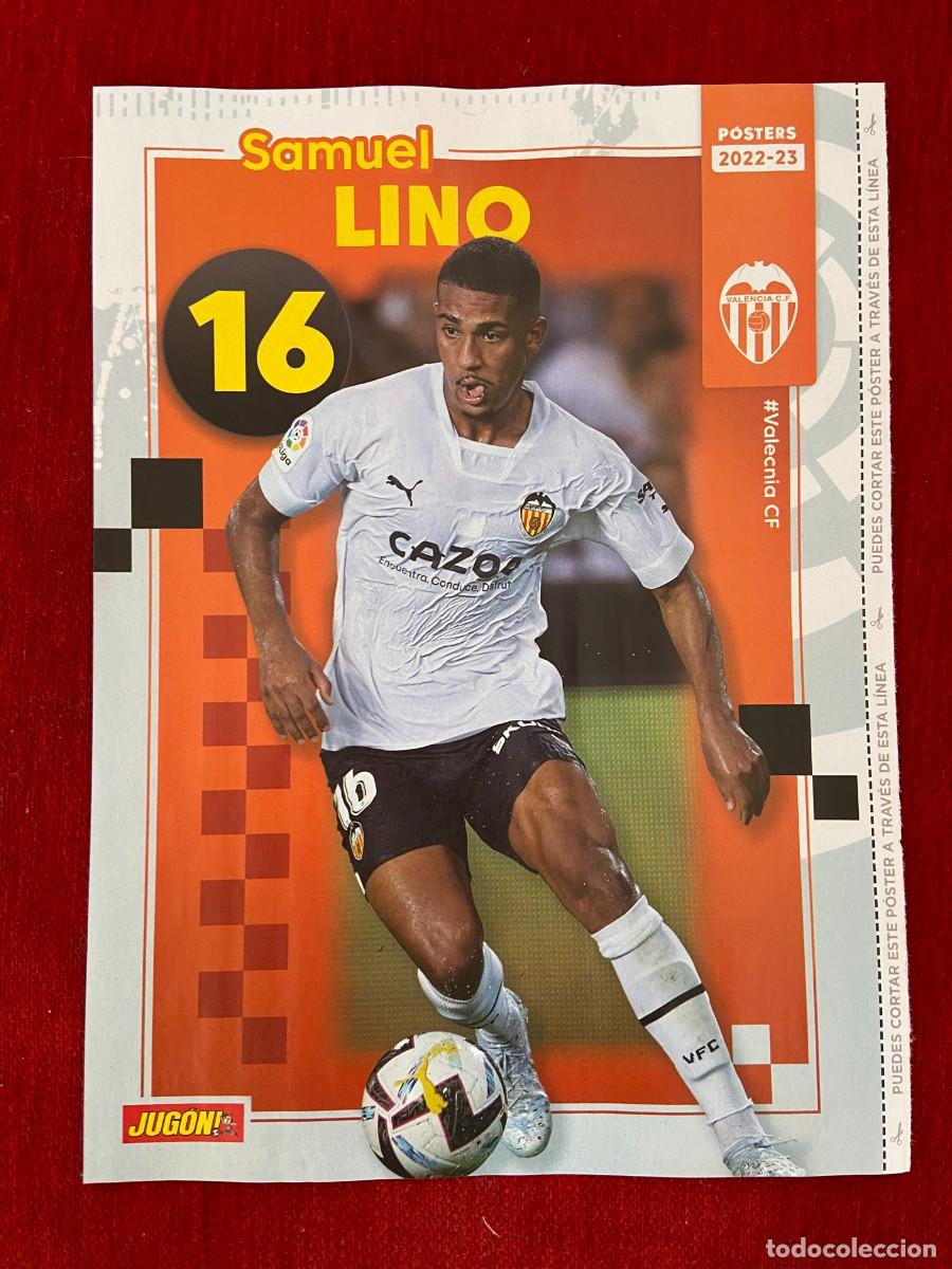 Colecionismo desportivo: CARTEL POSTER JUGON SAMUEL LINO VALENCIA Y GABRI VEIGA CELTA VIGO TEMPORADA 2022 2023