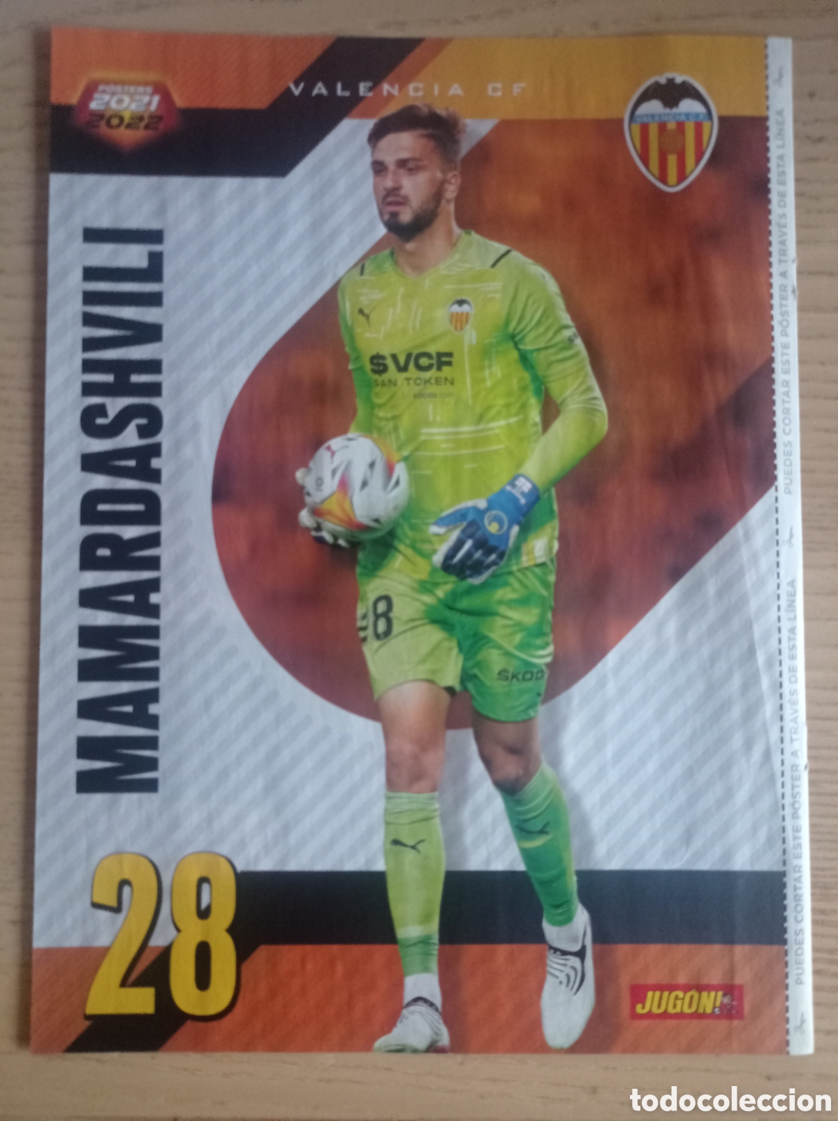 Collectionnisme sportif: P&Oacute;STER MAMARDASHVILI VALENCIA CF REVISTA JUG&Oacute;N TEMPORADA 2021 2022