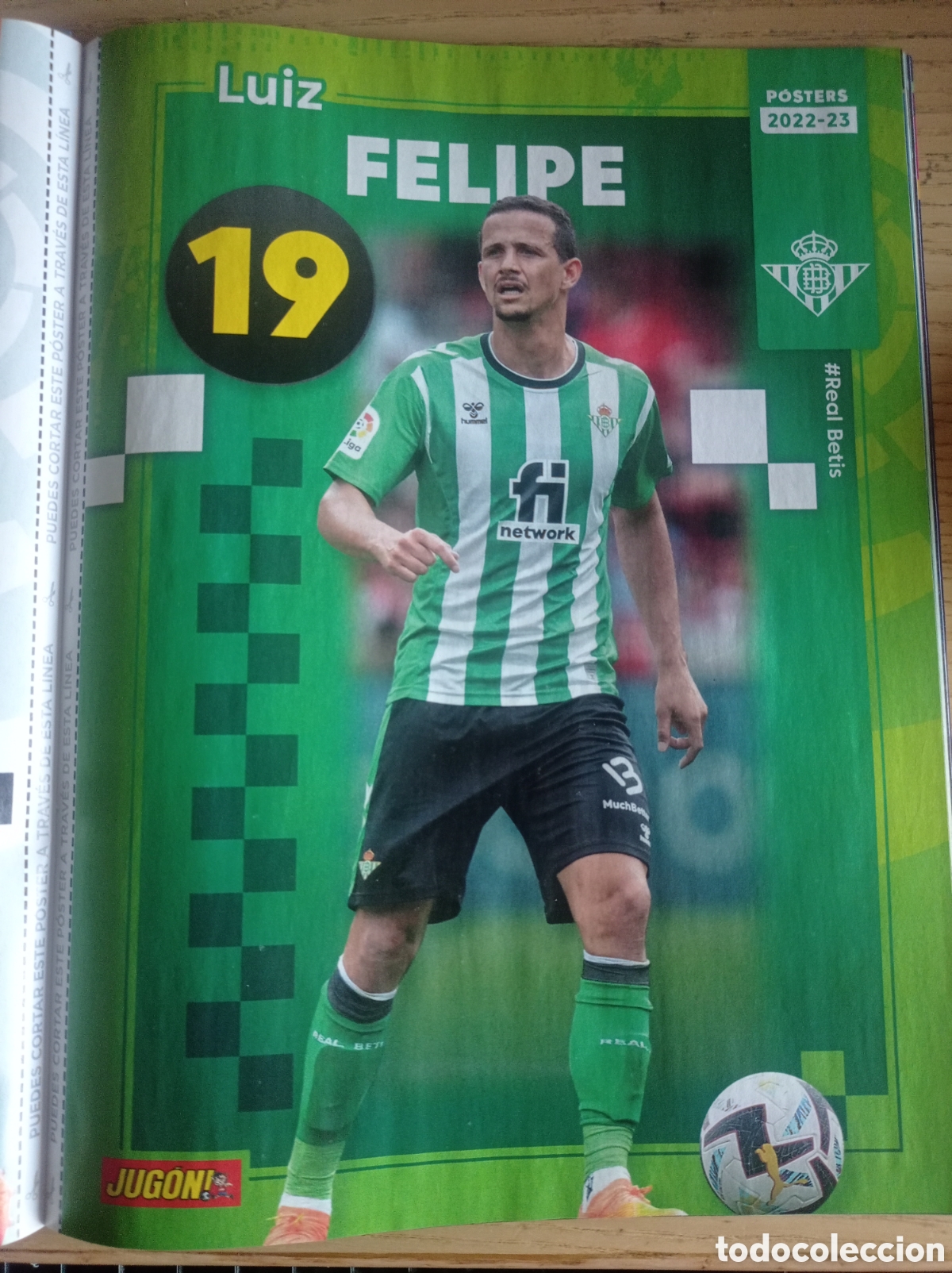 Collectionnisme sportif: P&Oacute;STER LUIZ FELIPE REAL BETIS - WITSEL ATL&Eacute;TICO MADRID REVISTA JUG&Oacute;N 2022 2023