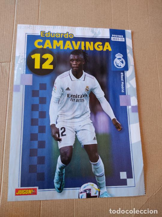 Collectionnisme sportif: CAMAVINGA REAL MADRID ISI PALAZ&Oacute;N RAYO VALLECANO 22-23 DOBLE P&Oacute;STER 1 P&Aacute;G REVISTA JUG&Oacute;N 2022-2023