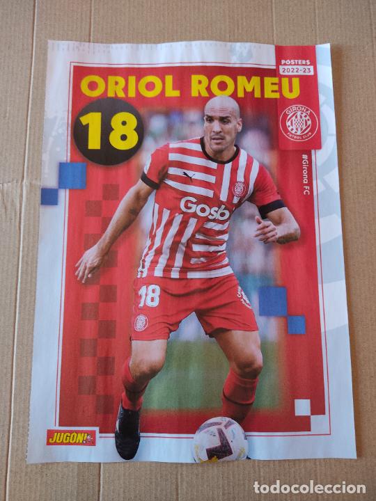 Collectionnisme sportif: ORIOL ROMEU GIRONA FERNANDO ALMERIA 22-23 DOBLE P&Oacute;STER 1 P&Aacute;G REVISTA JUG&Oacute;N 2022-2023