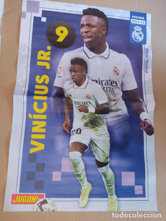 Collectionnisme sportif: VINICIUS REAL MADRID SUPERCOPA ESPA&Ntilde;A 2023 CAMPEON BARCELONA BAR&Ccedil;A DOBLE P&Oacute;STER 2 P&Aacute;G REVISTA JUG&Oacute;N
