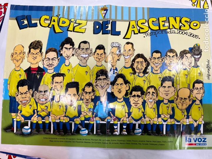 Coleccionismo deportivo: CARTEL EL CADIZ DEL ASCENSO TEMPORADA 2004-05 - MEDIDA 54X38 CM