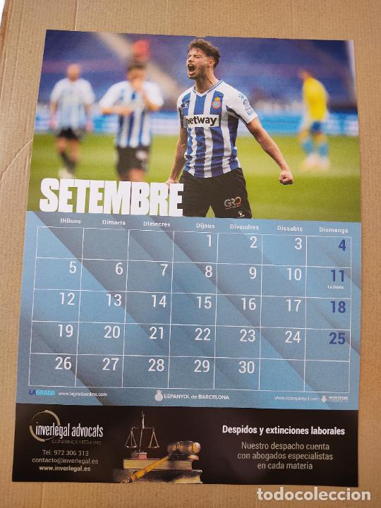 Collectionnisme sportif: JAVI PUADO SETEMBRE TIPO LAMINA POSTER 1 P&Aacute;GINA CALENDARIO 2022 ESPANYOL LIGA FUTBOL 21-22