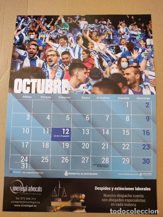 Collectionnisme sportif: AFICI&Oacute;N OCTUBRE AFICIONADOS TIPO LAMINA POSTER 1 P&Aacute;GINA CALENDARIO 2022 ESPANYOL LIGA FUTBOL 21-22