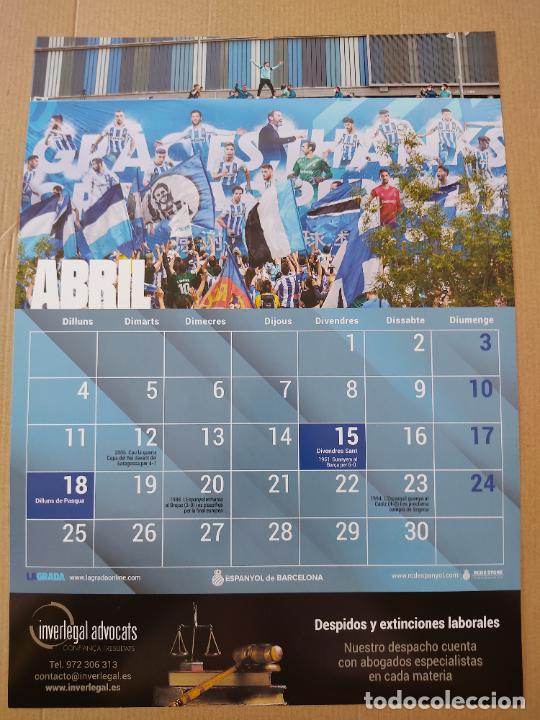 Collectionnisme sportif: AFICI&Oacute;N ABRIL AFICIONADOS TIPO LAMINA POSTER 1 P&Aacute;GINA CALENDARIO 2022 ESPANYOL LIGA FUTBOL 21-22