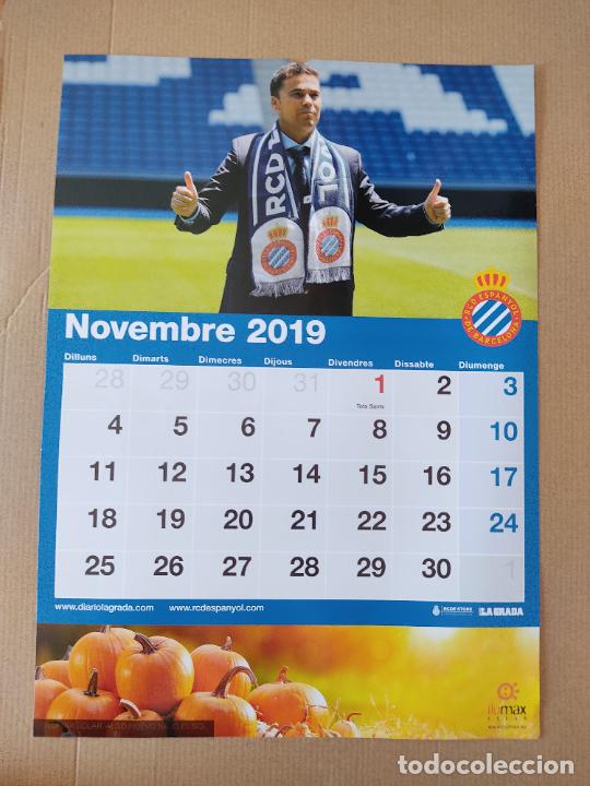 Collectionnisme sportif: RUBI ENTRENADOR NOVEMBRE TIPO LAMINA POSTER 1 P&Aacute;G CALENDARIO 2019 ESPANYOL LIGA FUTBOL 19-20