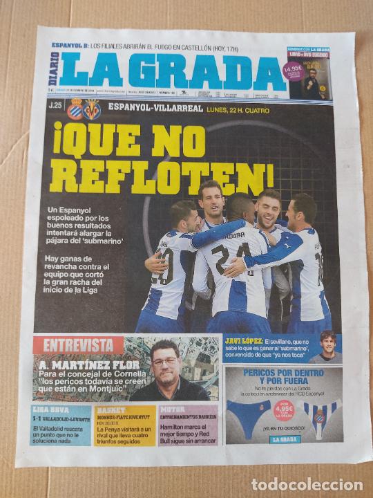 Collectionnisme sportif: EQUIPO ESPANYOL STUANI DAVID LOPEZ SIMAO FUENTES DIARIO GRADA QUE NO REFLOTEN ANTONIO MARTINEZ