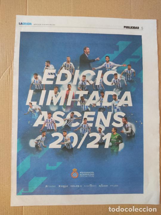 Collectionnisme sportif: ESPANYOL P&Oacute;STER 1 PAG DIARIO LA GRADA LIGA FUTBOL 2020-2021 EDICI&Oacute; LIMITADA ASCENS 20-21 CABRERA