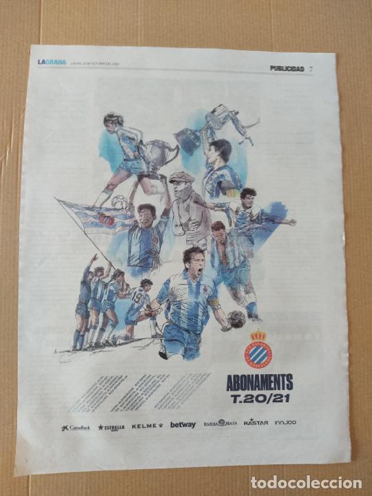 Collectionnisme sportif: ESPANYOL P&Oacute;STER 1 PAG DIARIO LA GRADA LIGA FUTBOL 2020-2021 ABONAMENTS 20-21 MBAPPE
